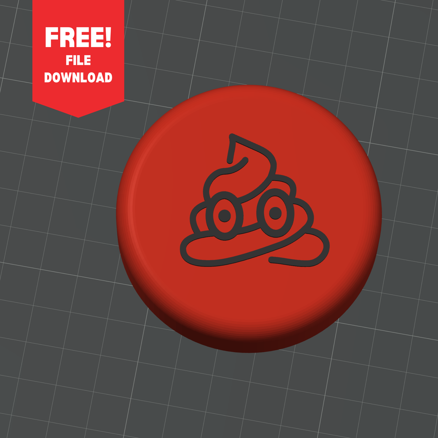 Free Download - Poop Face Emoji Switch Botton Top (Standard Switch 2)