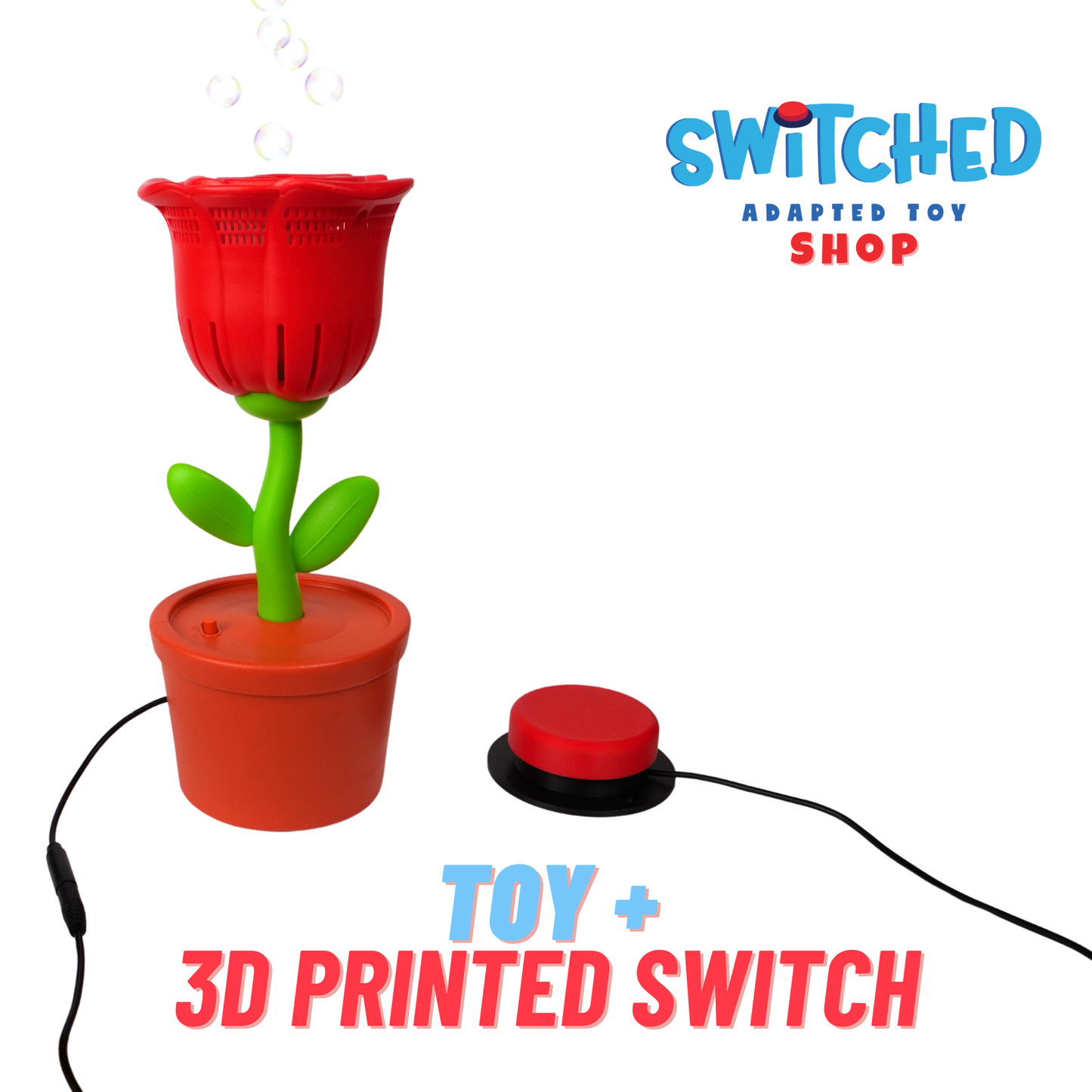 Switch Adapted Bubble Flowers Rose Bubble Blower
