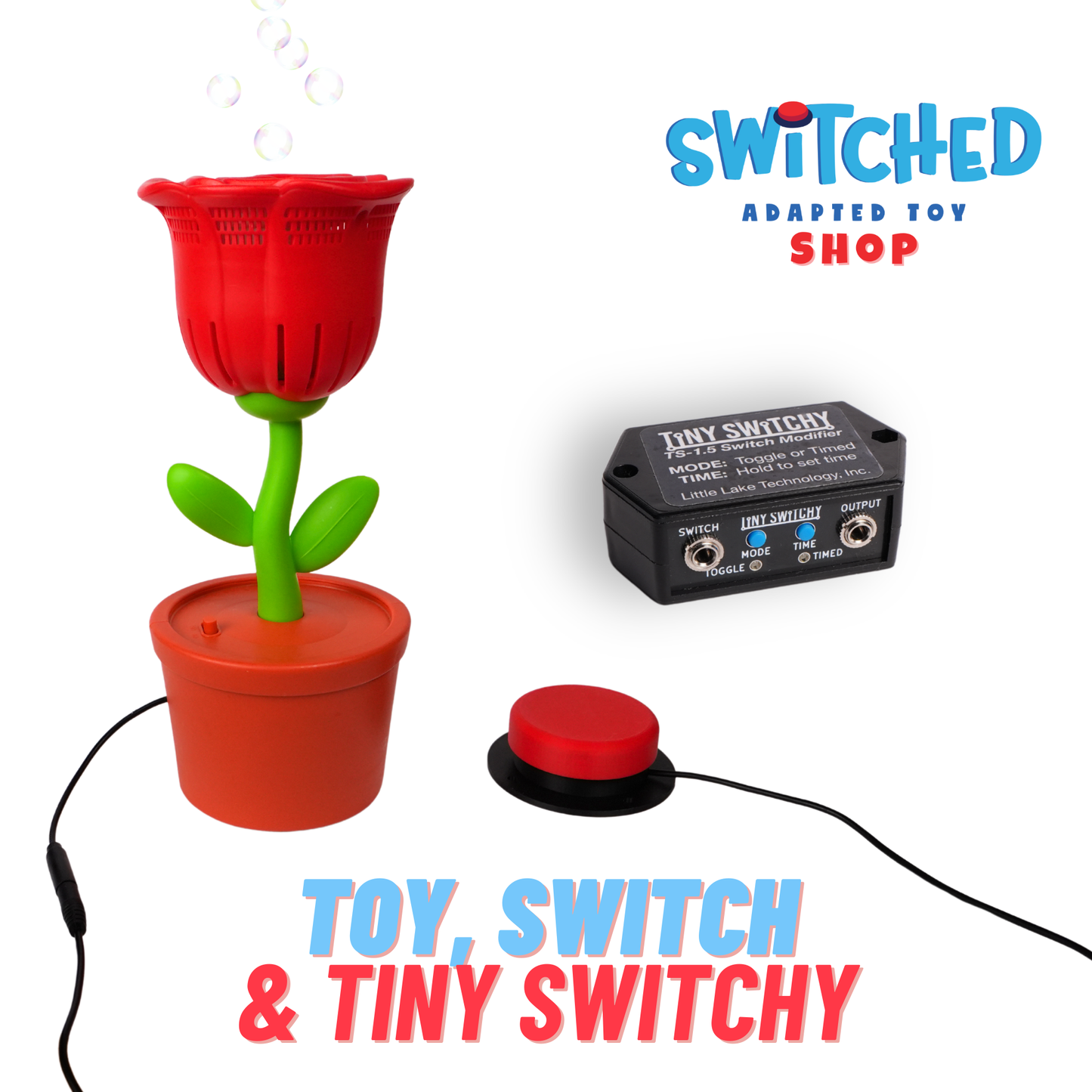 Switch Adapted Bubble Flowers Rose Bubble Blower