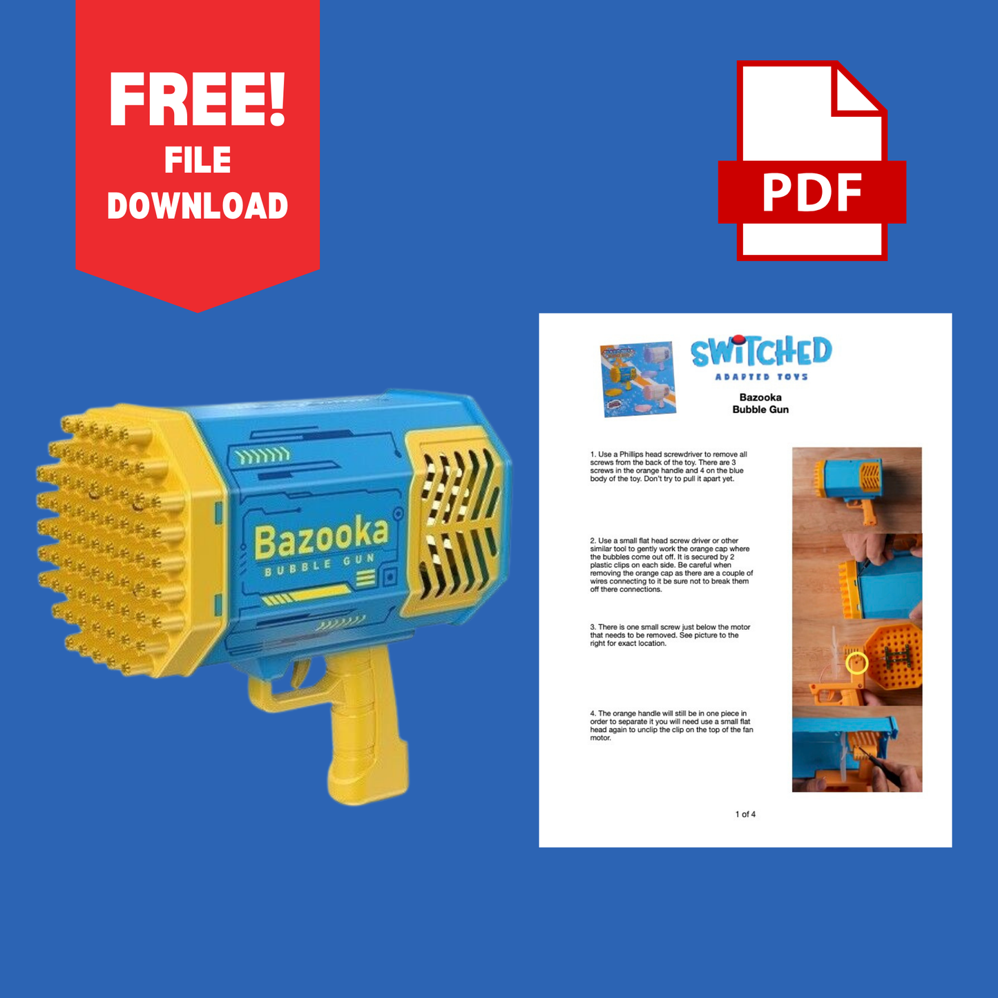 Free File Download – PDF Manual: Bazooka Bubble Gun Switch Adaptation Guide