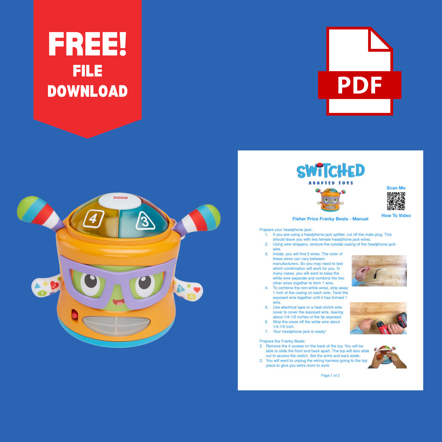 Free File Download – PDF Manual: Fisher-Price Franky Beats Switch Adaptation Guide