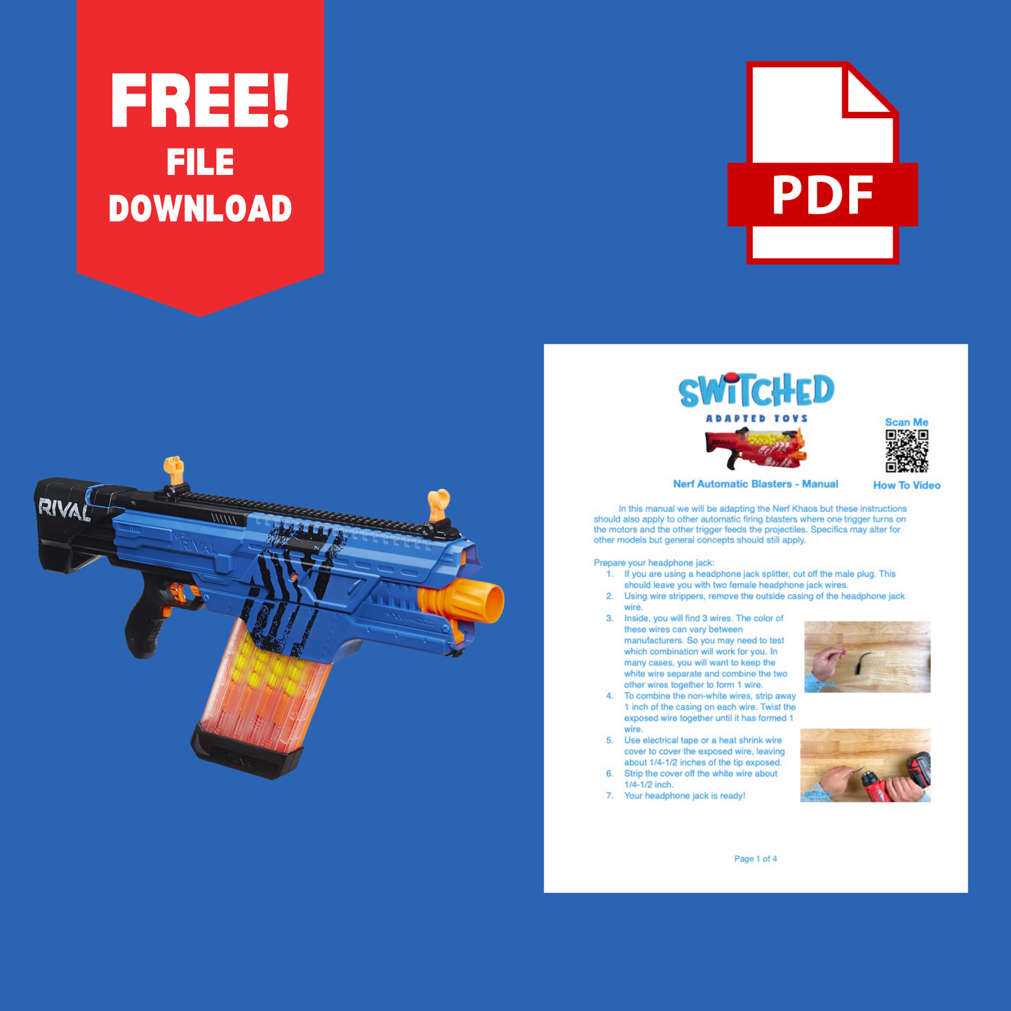 Free File Download – PDF Manual: Nerf Khaos (and Similar Automatic Blasters) Switch Adaptation Guide