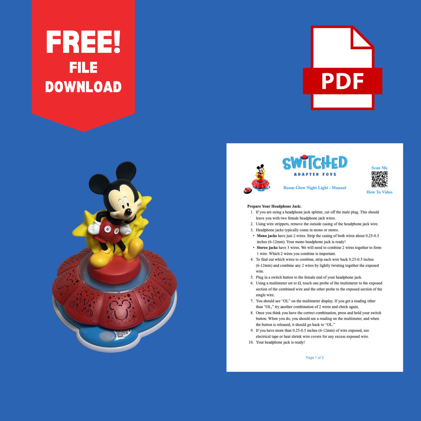Free File Download – PDF Manual: Room Glow Night Light Switch Adaptation Guide