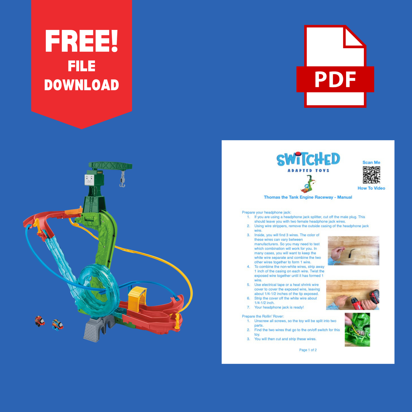 Free File Download – PDF Manual: Thomas the Tank Engine Raceway Switch Adaptation Guide