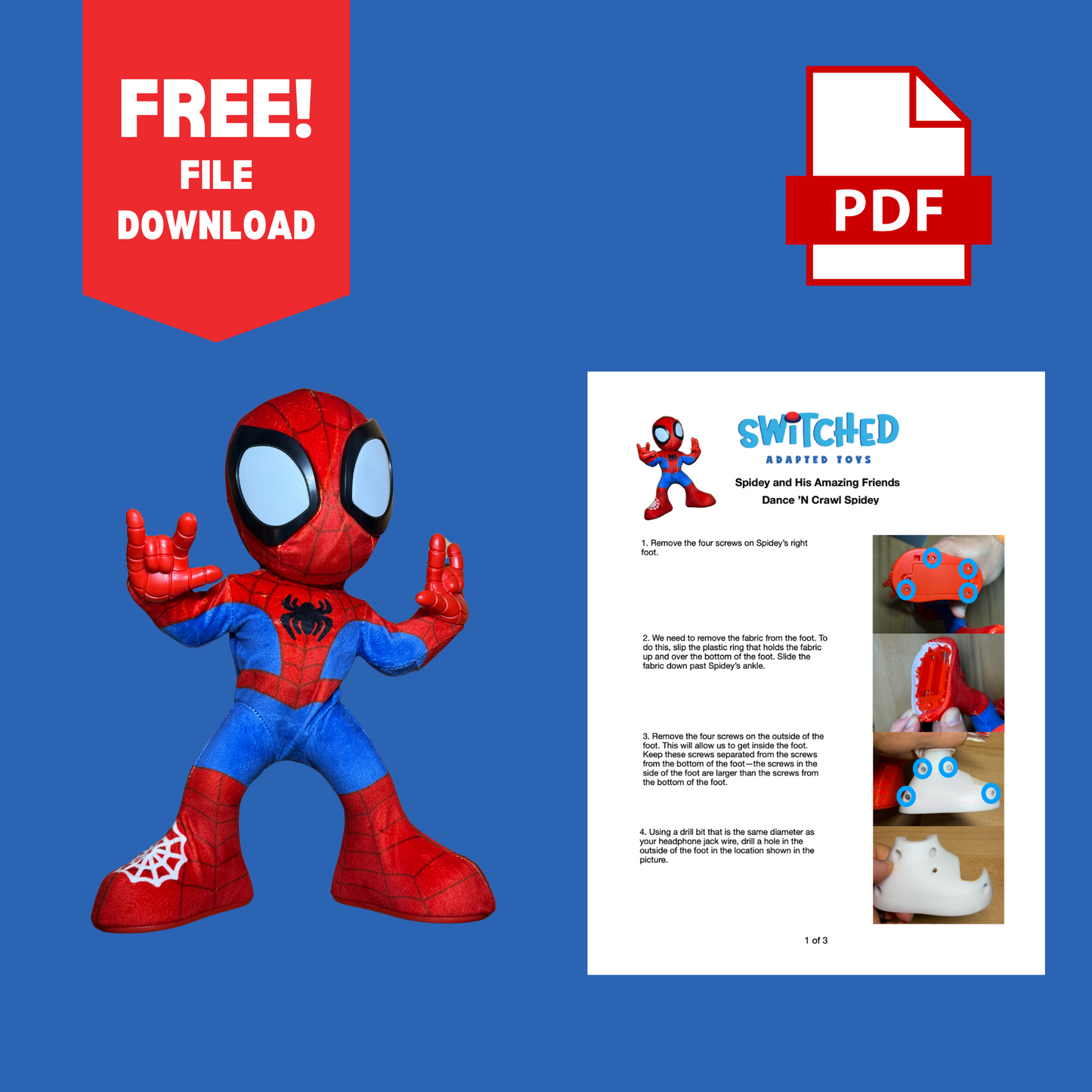Free File Download – PDF Manual: Spidey and His Amazing Friends Dance ’N Crawl Spidey