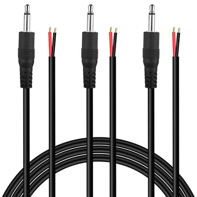 3.5mm Mono Male Plug to Bare Wire Open