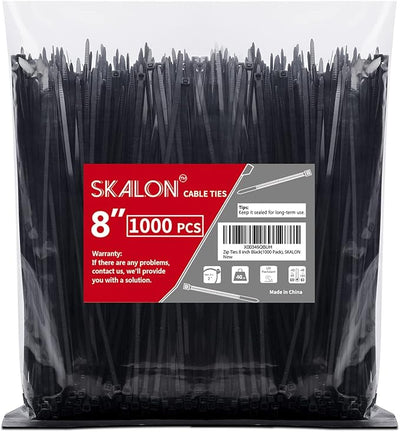 Zip Ties 8 inch (1000 Pack)