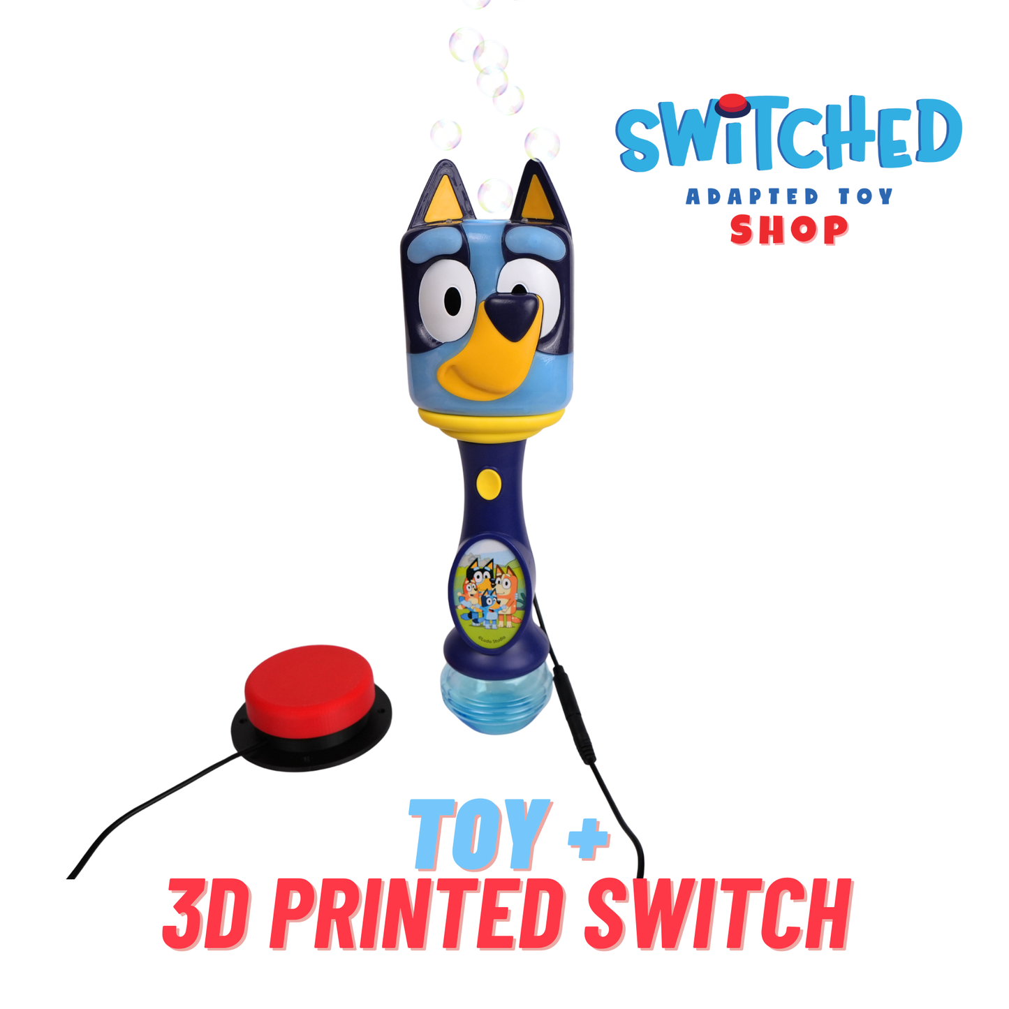 Switch Adapted Bluey Light &amp; Sound Bubble Wand