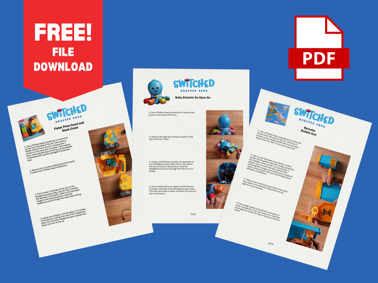 Free Download - Switched Adapted Toys Manuals - Step-by-Step Guides